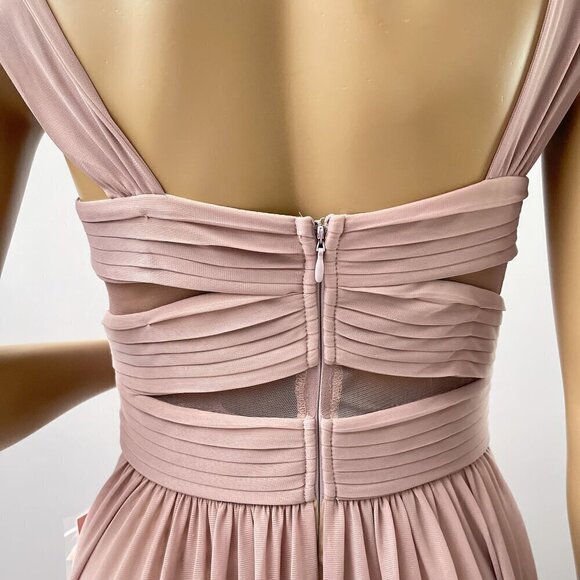 Birdy Grey Elsye Cut Out Mesh Mauve Maxi Formal Bridesmaid Dress Small NWT - Picture 8 of 15